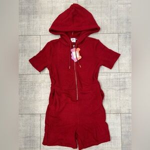 Fabletics Yitty Pet Me Kitty Short Romper, Red Sexy Super Soft Large